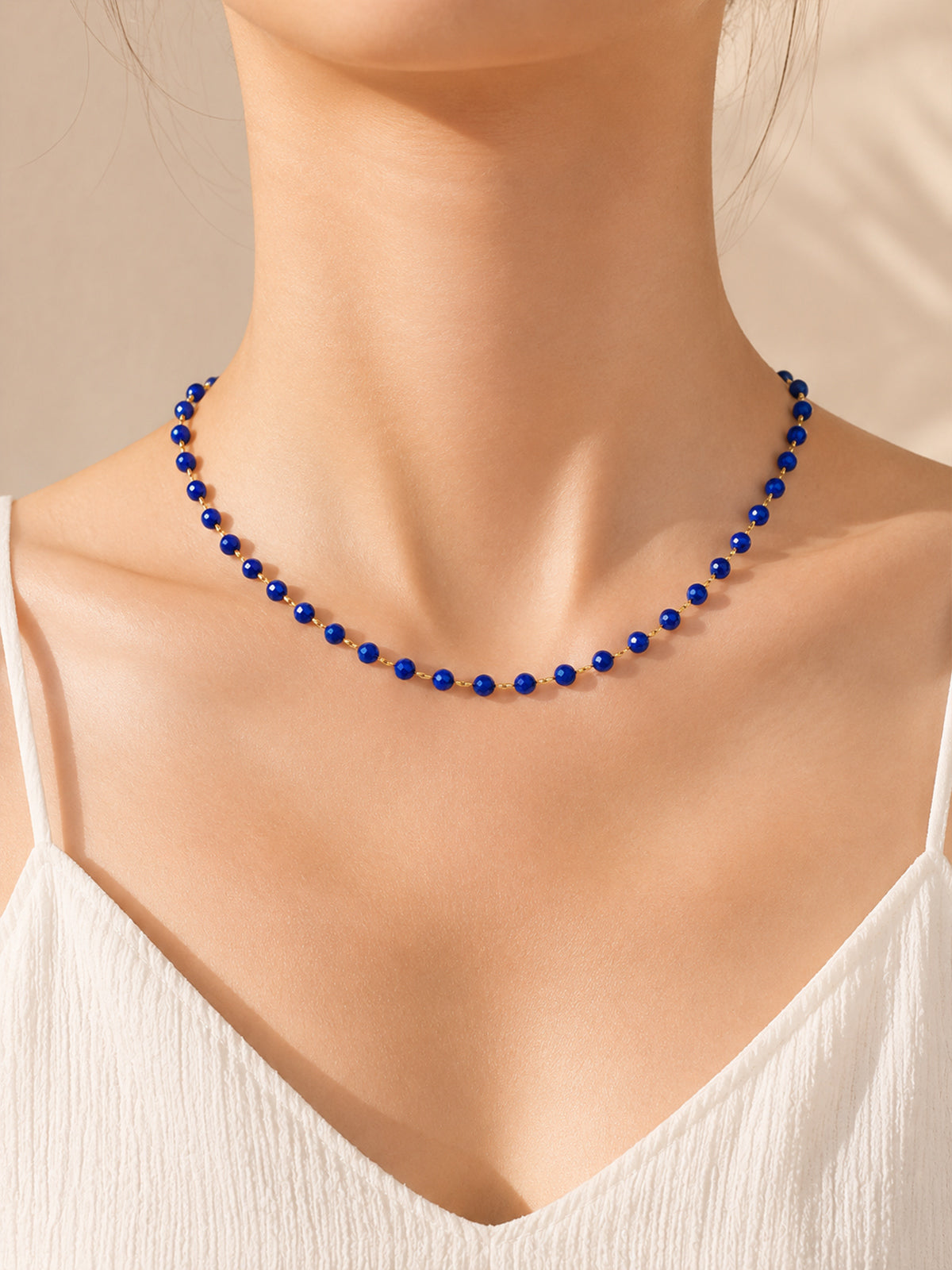 Lapis lazuli beaded necklace