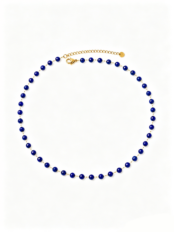 Lapis lazuli beaded necklace