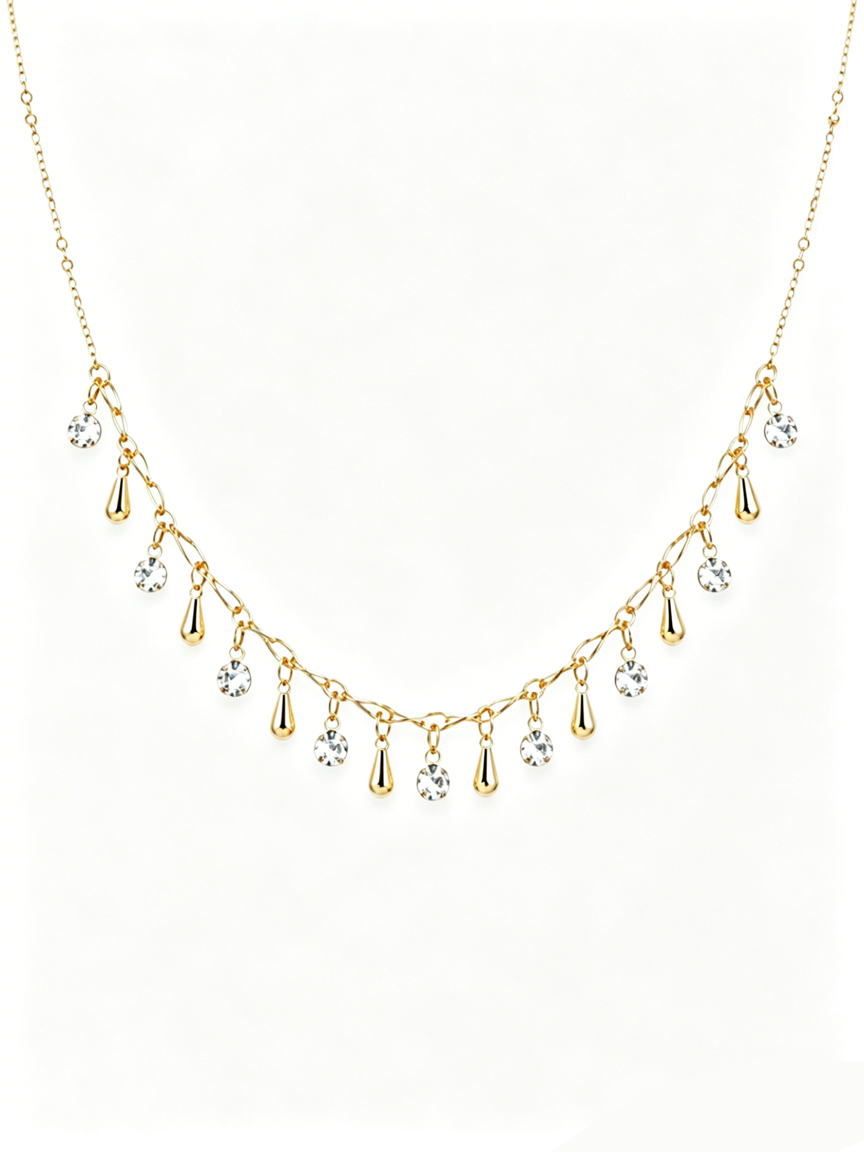 The Golden Dew Crystal Drop Necklace